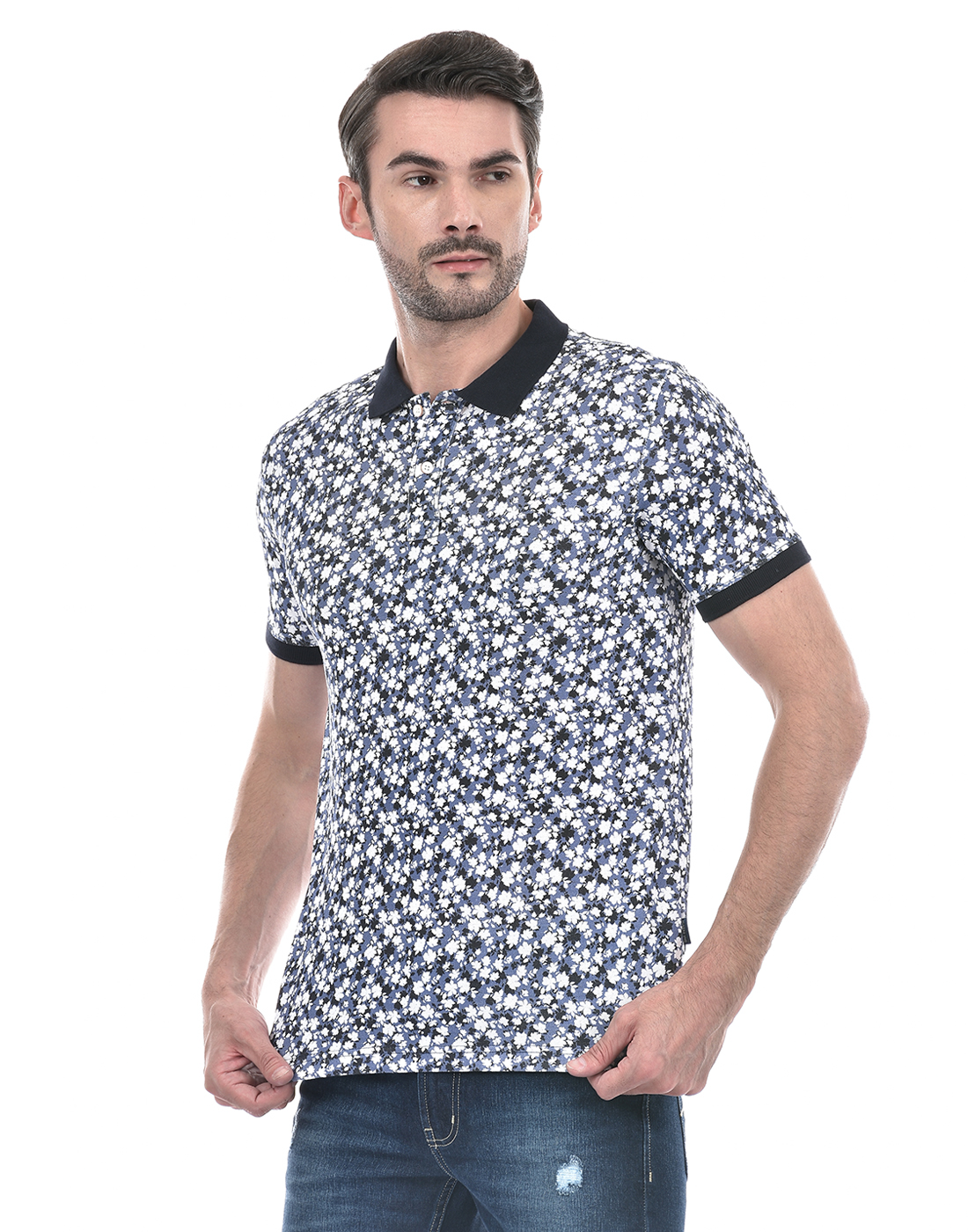Numero Uno Men Floral Print Multicolor T-Shirt